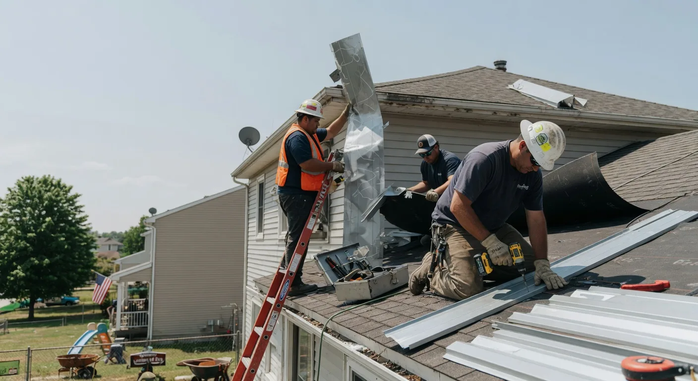 Storm Damage Metal Roof Repair in Bondville, VT